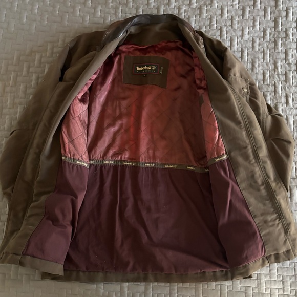 Timberland 90’s Utility Jacket Goretex Oversized canvas with leathers collar - Picture 3 of 5